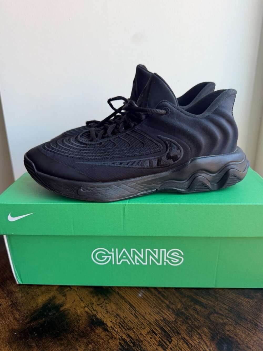 Nike Giannis Immortality 4 Triple Black Basketball Shoes Men’s 8